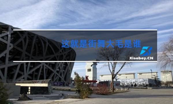 这就是街舞大毛是谁图片