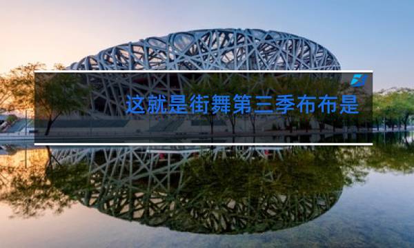 这就是街舞第三季布布是谁
