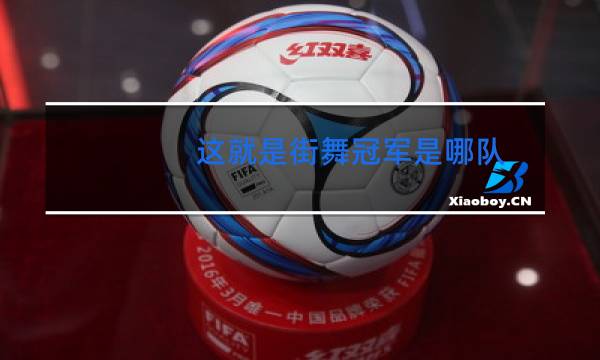 这就是街舞冠军是哪队