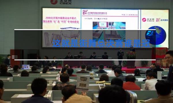 这就是街舞总决赛谁是冠军