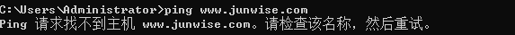 www.junwise.com 解析了打不开网站