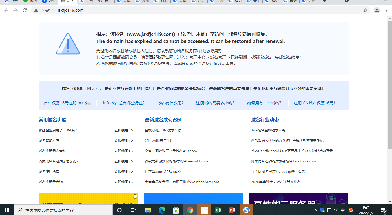 域名已续费，但是有的还是打不开