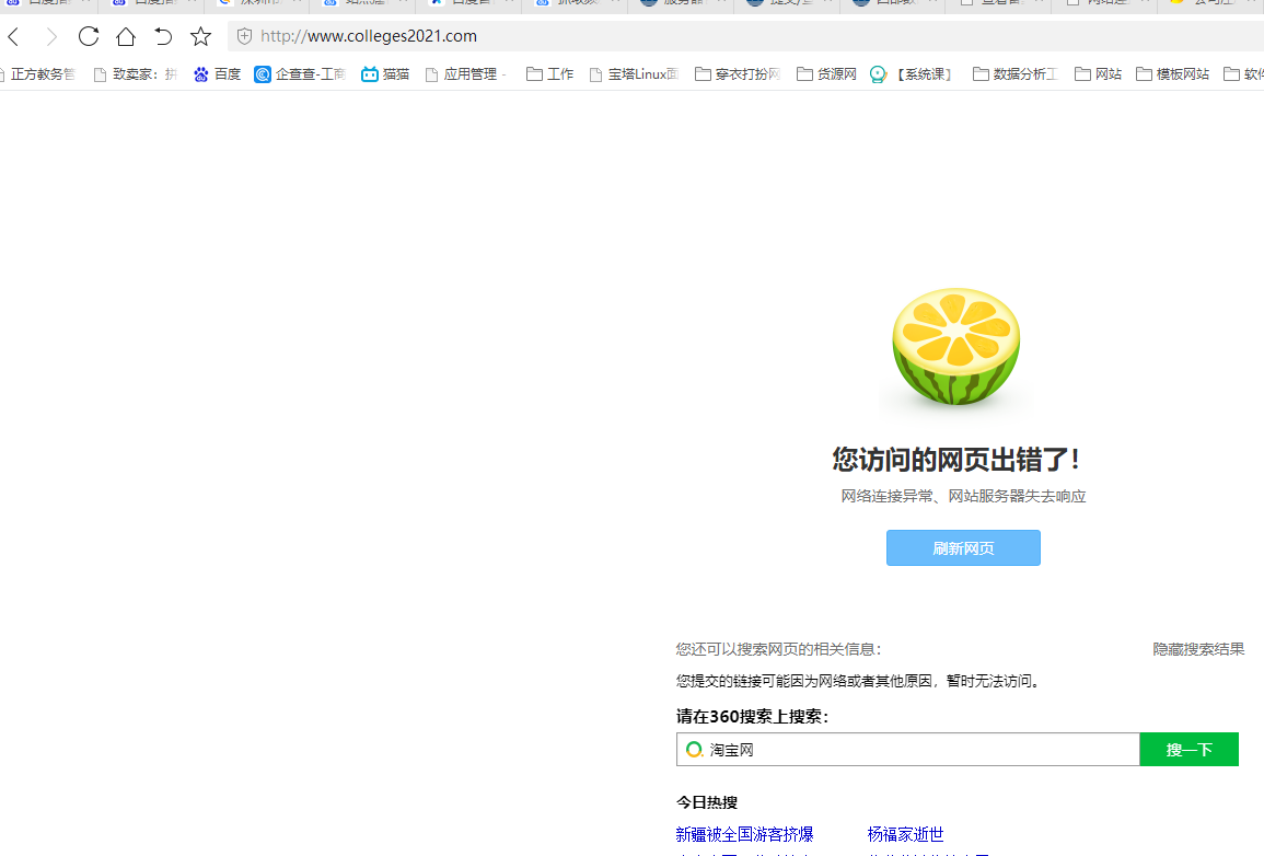 这种宝塔能进入   网站打不开是什么原因？
