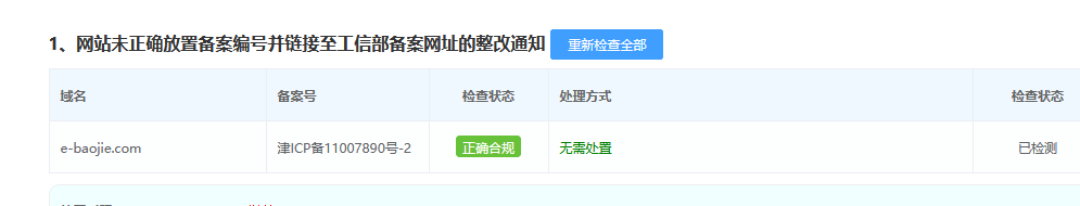 不符要求的相关备案号：津ICP备号-2，域名：e-baoji