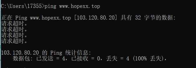 域名解析到高防ip无法打开,ping不通