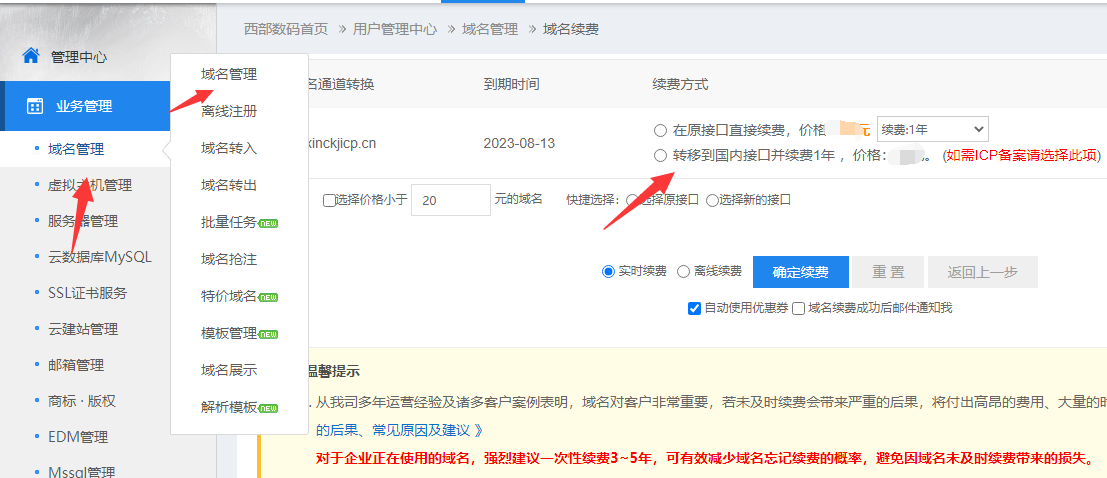 我给cdxinckjicp.cn这个域名提交了一个备案，但管