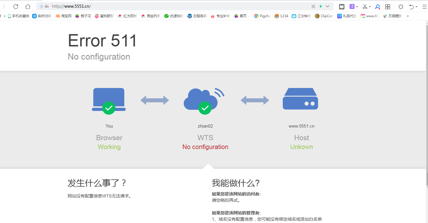 5100.cn，网站打不开，提示511错误