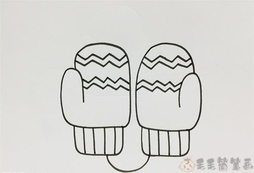冬季的服装简笔画配图