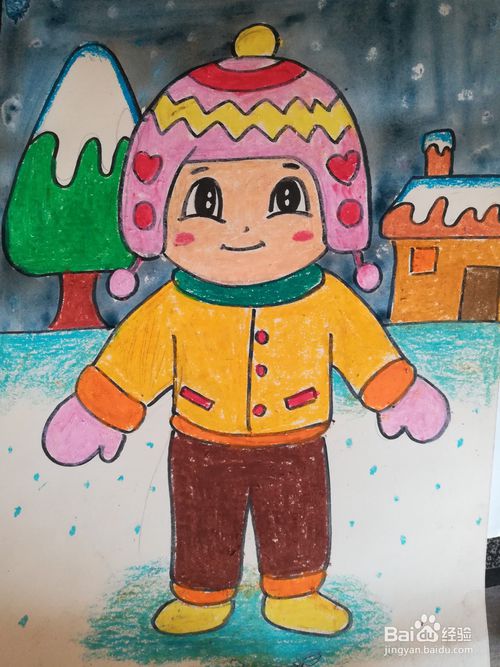 冬天的服装简笔画儿童配图