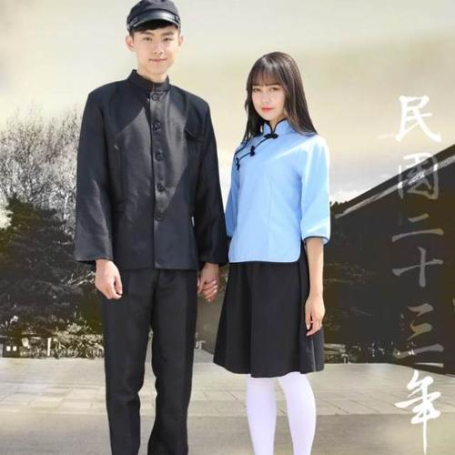 民国冬装校服配图