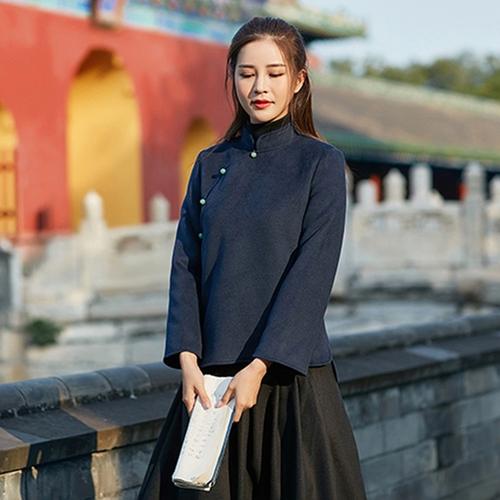 民国风服装冬装女装配图