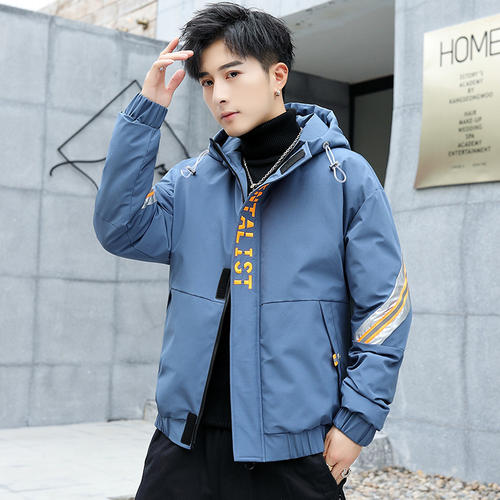 男士棉服外套冬装配图