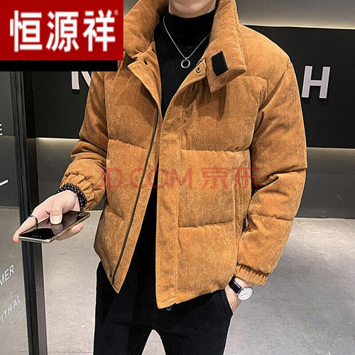 男士休闲棉服外套冬装配图