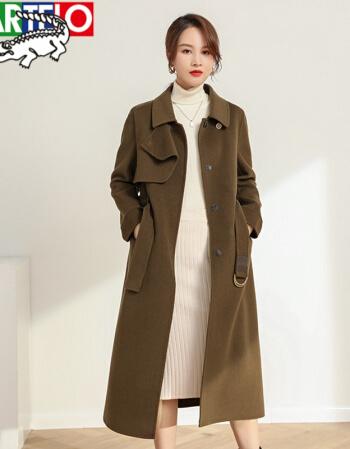 女外套冬款品牌女装羊绒大衣配图