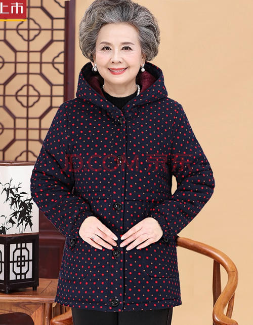 天猫女中老年加绒加厚冬装配图