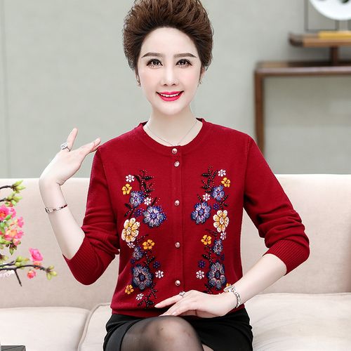 中老年女纯羊绒衫配图