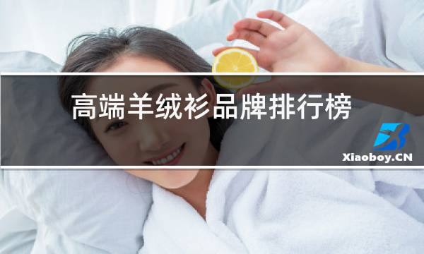 高端羊绒衫品牌排行榜图片