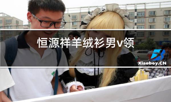 恒源祥羊绒衫男v领图片