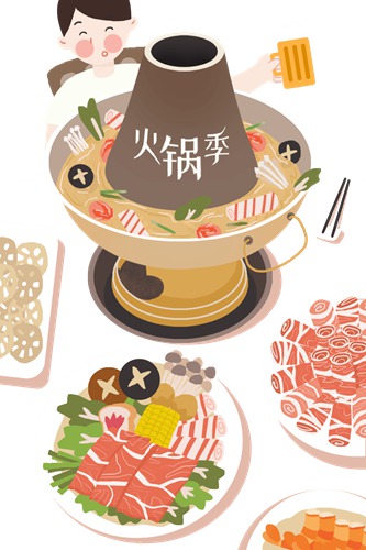吃冬天的第一顿火锅是什么梗配图