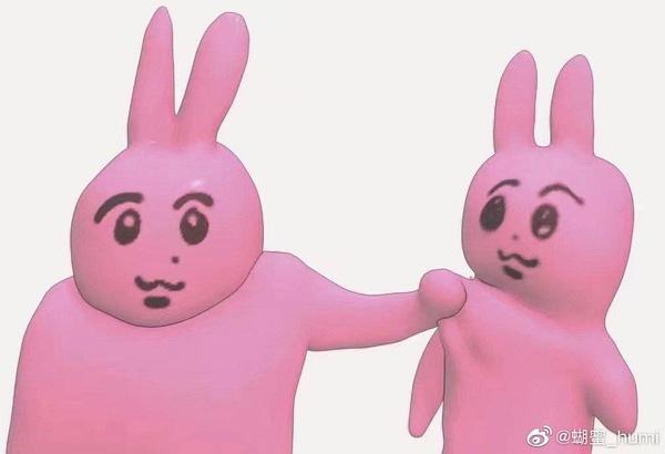 粉红毛兔兔是什什么梗配图