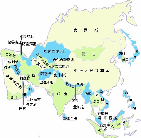 高清亚洲地图是什么梗配图