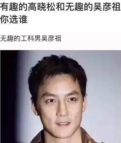 高晓松和吴彦祖是什么梗配图