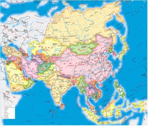 亚洲地形图是什么梗配图