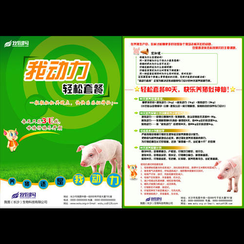 猪饲料产品宣传页配图