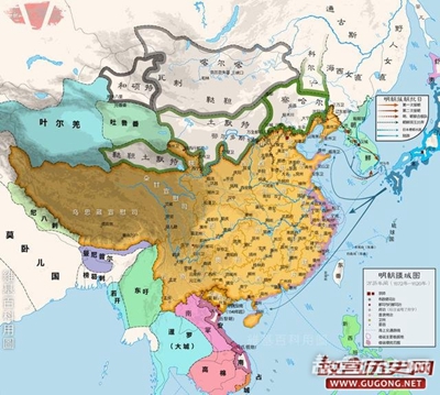 明朝地图，大明王朝兴衰图