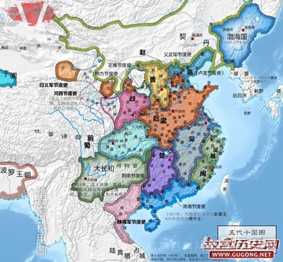 五代十国历史，五代十国地图