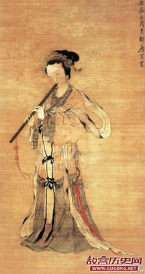 明代唐寅《吹箫图》