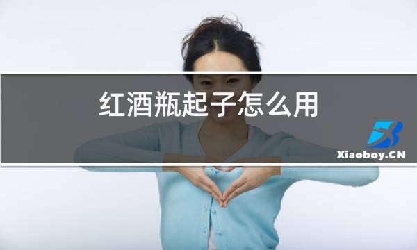 红酒瓶起子怎么用图片