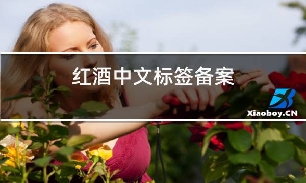 红酒中文标签备案图片