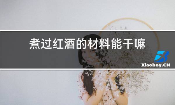 煮过红酒的材料能干嘛