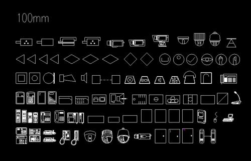 cad图监控摄像头符号配图