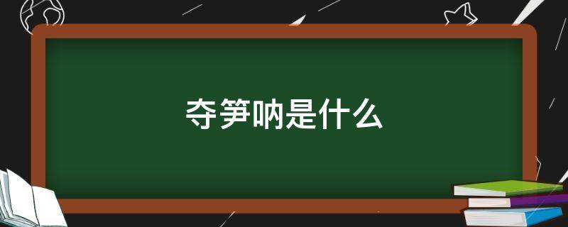 夺笋呐是什么