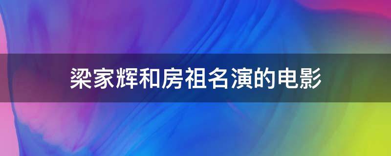 梁家辉和房祖名演的电影