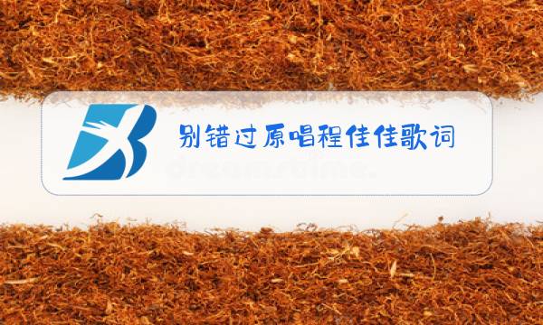 别错过原唱程佳佳歌词图片