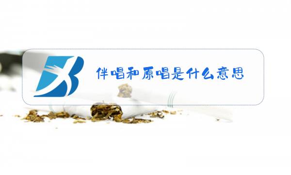 伴唱和原唱是什么意思图片