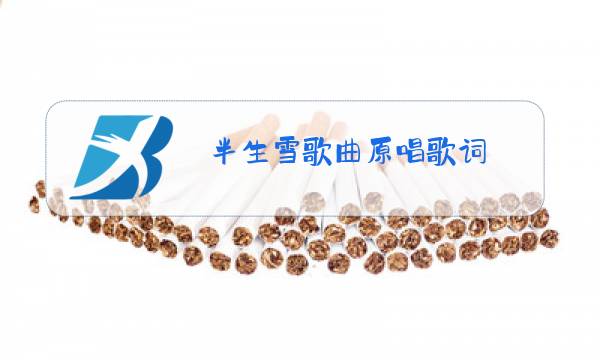 半生雪歌曲原唱歌词图片