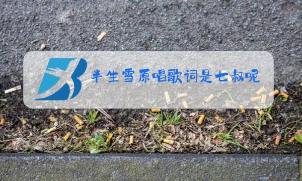 半生雪原唱歌词是七叔呢歌词图片
