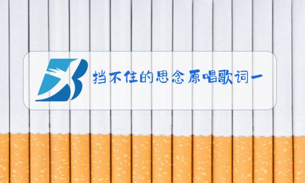 挡不住的思念原唱歌词一图片