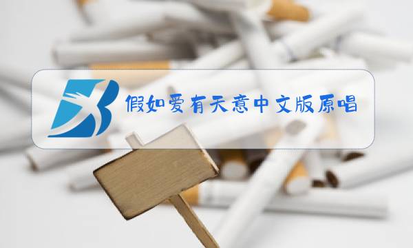 假如爱有天意中文版原唱图片