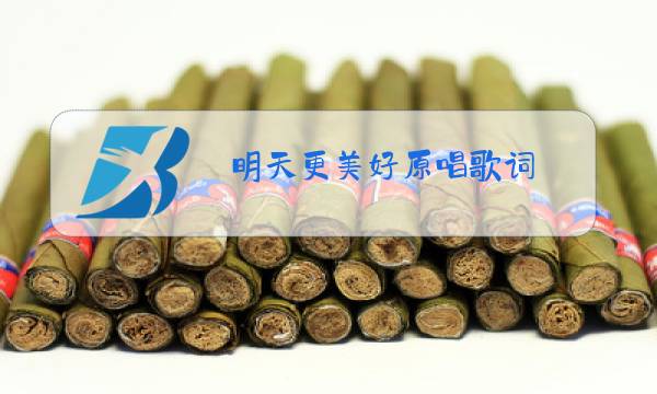 明天更美好原唱歌词图片