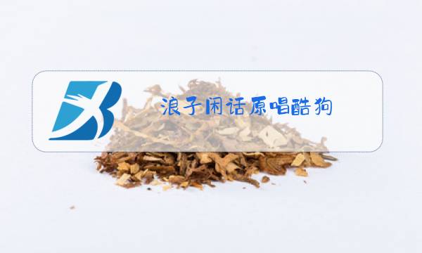 浪子闲话原唱酷狗图片