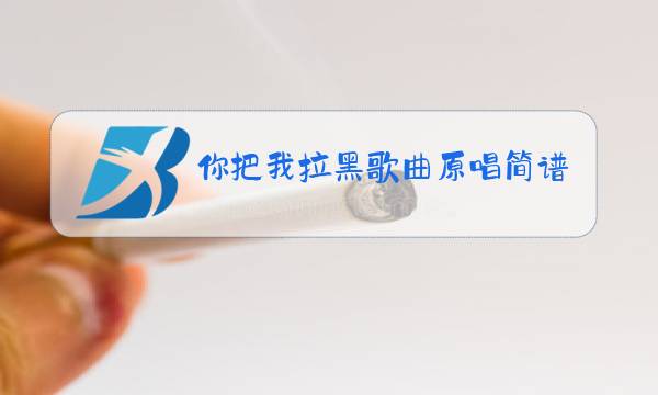 你把我拉黑歌曲原唱简谱图片