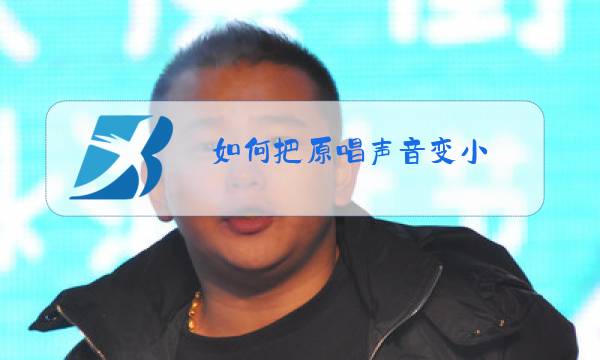 如何把原唱声音变小图片