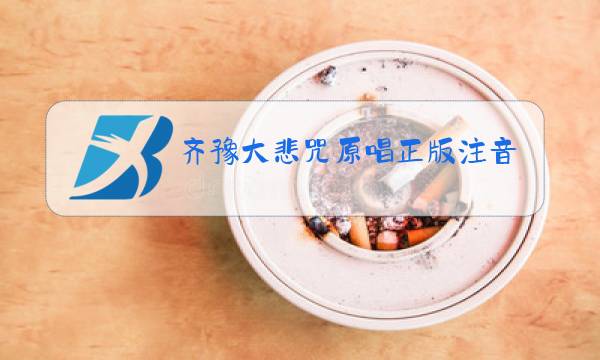 齐豫大悲咒原唱正版注音15分钟图片