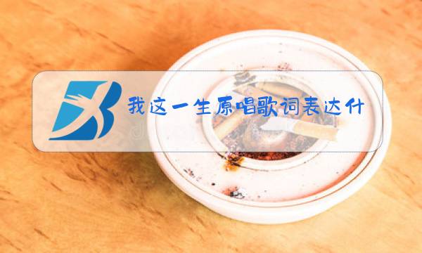 我这一生原唱歌词表达什么意思图片
