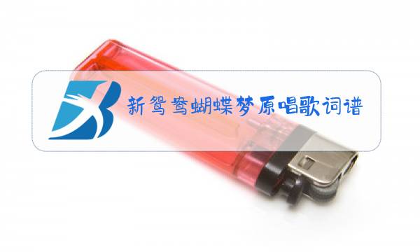 新鸳鸯蝴蝶梦原唱歌词谱图片